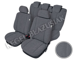 Pokrowce samochodowe ELEGANCE komplet - kolor popielaty