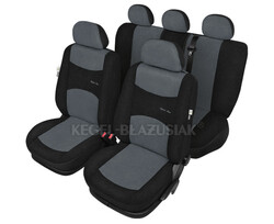 Pokrowce samochodowe SPORTLINE plus - rozmiar Super L Airbag / kolor grafit